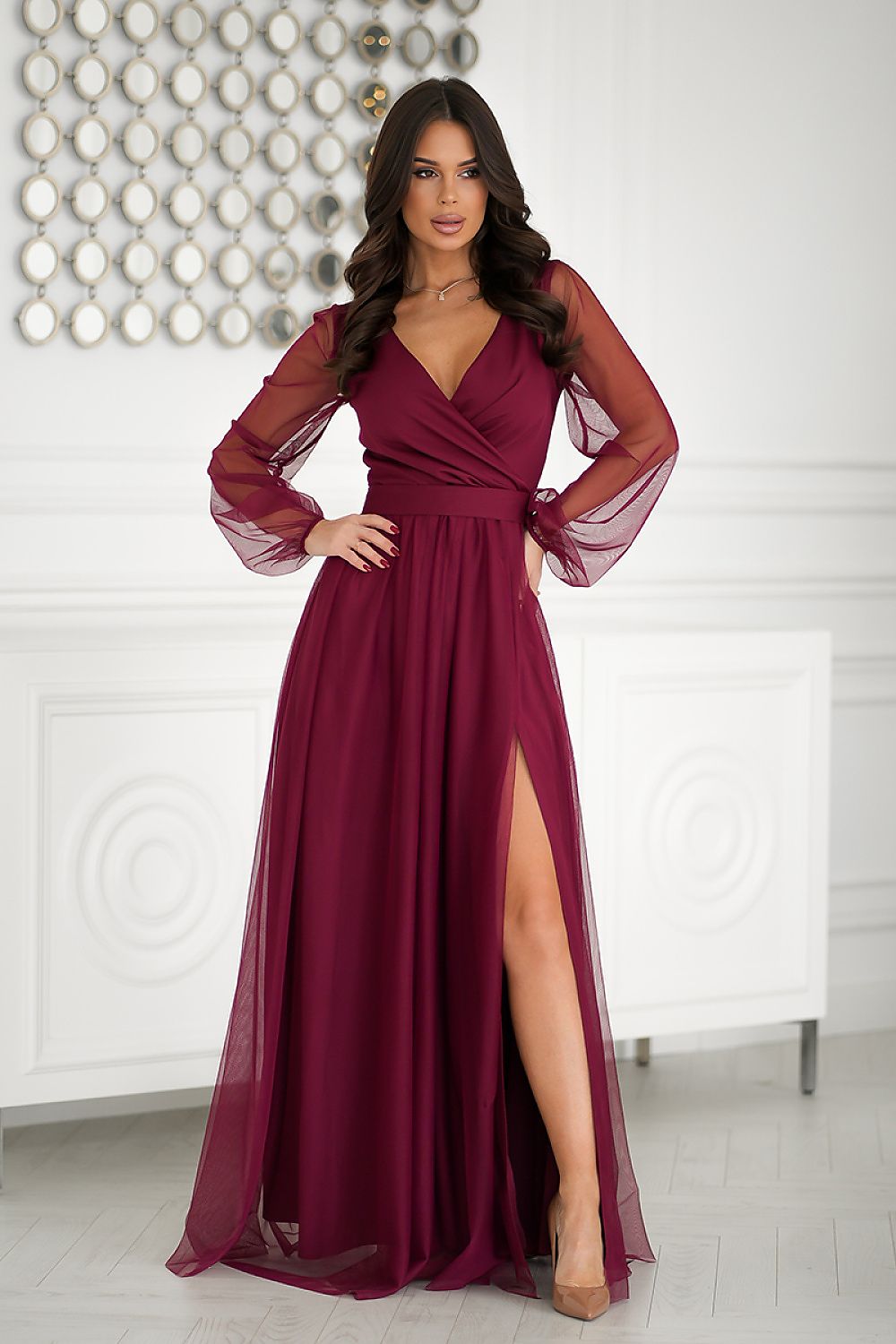 Langes Kleid Model 203762 Bicotone